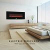 50.4 Inch 120V 750W / 1500W 2 Heat Modes Wall Mounted Electric Fireplace Heater 11