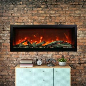 50" Extra Tall Clean Face Symmetry Electric Fireplace w/Driftwood Logs
