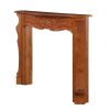 53.5" Brown The Deauville Fireplace Mantel Fruitwood Finish 13
