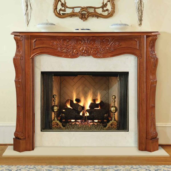 53.5" Ivory The Deauville Fireplace Mantel Unfinished 1