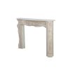 53.5" Ivory The Deauville Fireplace Mantel Unfinished 6