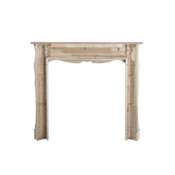 53.5" Ivory The Deauville Fireplace Mantel Unfinished