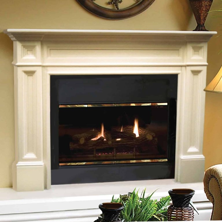 56 Ivory The Classique Fireplace Mantel Unfinished - Fireplacess.com