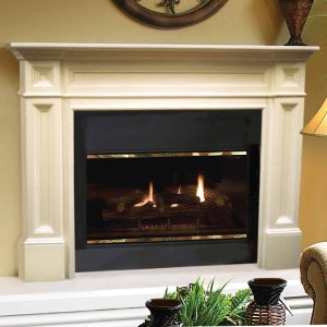 56" Ivory The Classique Fireplace Mantel Unfinished