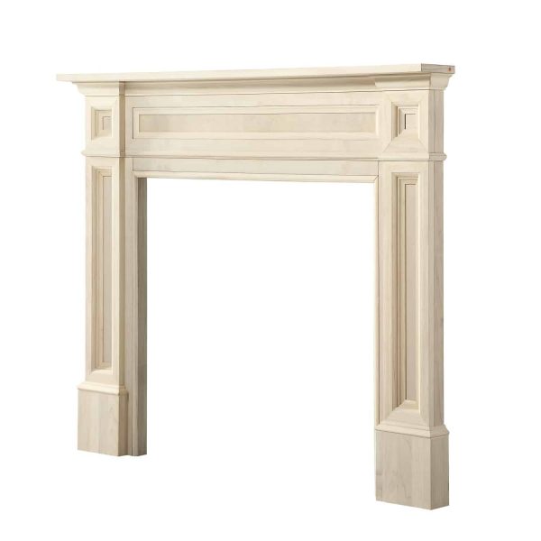 56" Ivory The Classique Fireplace Mantel Unfinished 4
