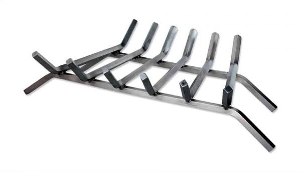6-Bar Fireplace Grate in Stainless Steel - 27 Inches
