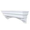 60 In. X 10 In. Traditional Hearth Mantel In Smooth White Finish