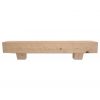 60 in. Rough Hewn Unfinished Fireplace Mantel with Corbels