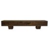 60 in. Rustic Dark Chocolate Fireplace Mantel with Corbels