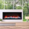 60" Extra Tall Clean Face Symmetry Electric Fireplace w/Birch Logs