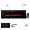 60" Ultra-slim LED Wall-mount Electric Fireplace w/ 9 Color Ambiance Options by e-Flame USA 14