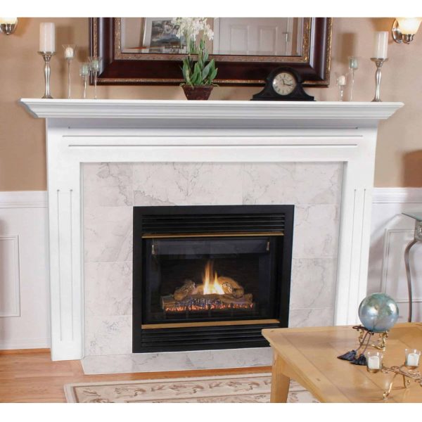 65“White Paint Newport Fireplace Mantel MDF 2
