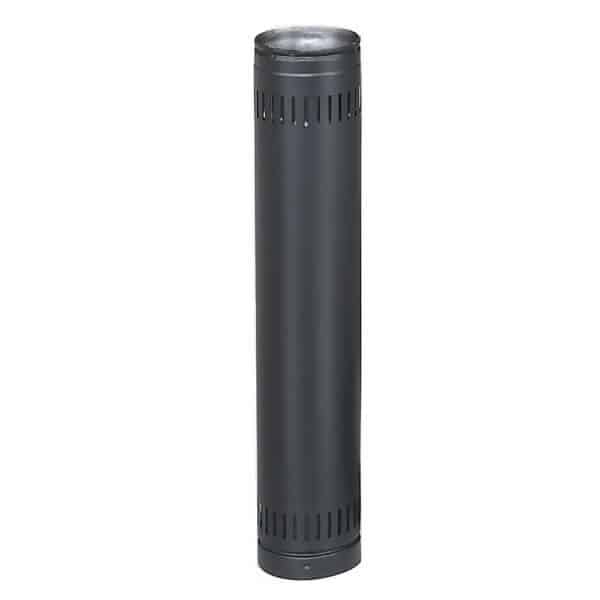 6" X 24" Security Double-Wall Black Stovepipe