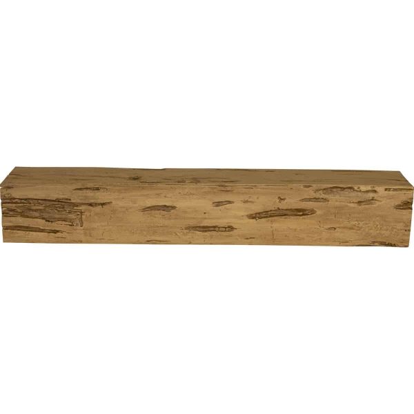 6"H x 10"D x 72"W Pecky Cypress Faux Wood Fireplace Mantel, Golden Oak 1