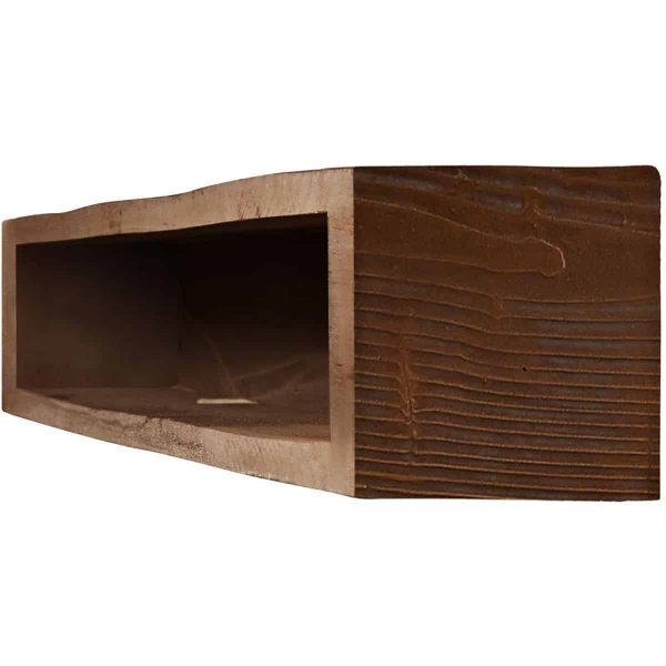 6"H x 6"D x 48"W Sandblasted Faux Wood Fireplace Mantel, Pecan 3