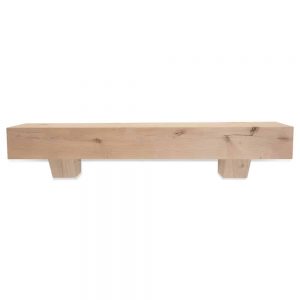 72 in. Modern Farmhouse Unfinished Fireplace Mantel With Corbels