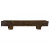72 in. Rough Hewn Dark Chocolate Fireplace Mantel with Corbels