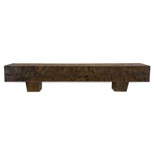 72 in. Rough Hewn Dark Chocolate Fireplace Mantel with Corbels
