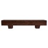 72 in. Rough Hewn Mahogany Fireplace Mantel with Corbels