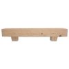 72 in. Rough Hewn Unfinished Fireplace Mantel with Corbels