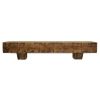 72 in. Rustic Aged Oak Fireplace Mantel with Corbels