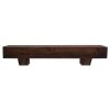 72 in. Rustic Mahogany Fireplace Mantel with Corbels