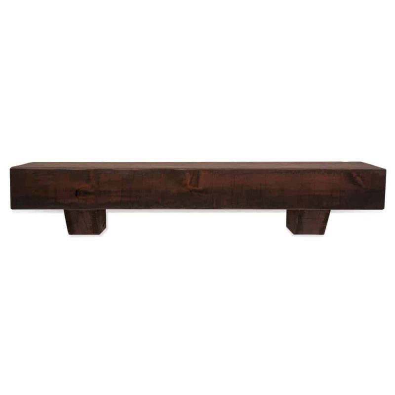 72 in. Rustic Mahogany Fireplace Mantel with Corbels