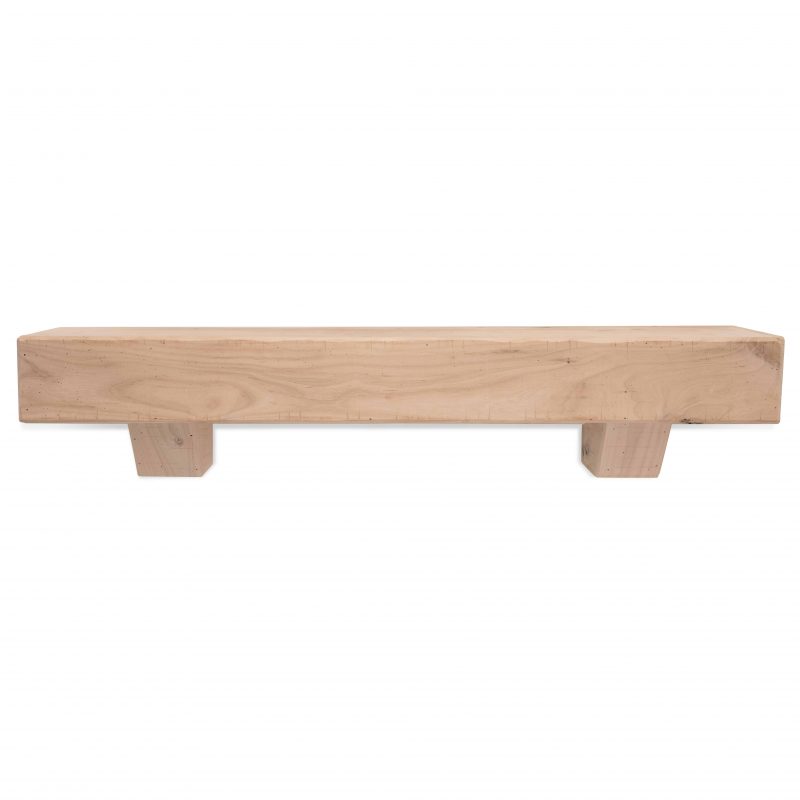 72 in. Rustic Unfinished Fireplace Mantel with Corbels