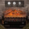 750/1500W Electric Fireplace Log Insert Heater Remote Controller Golden 12