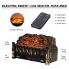 750/1500W Electric Fireplace Log Insert Heater Remote Controller Golden 14