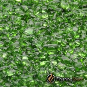 8 Pound Container 1/4" Electric Green Glass Pebbles