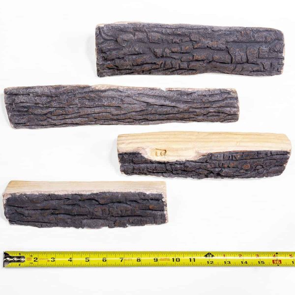 8PC Set Realistic Flame Large Ceramic Wood Ash Logs Fire pit Log Kit 4