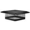 9 in. x 9 in. Fixed Chimney Cap Single Piece Hood Galvanized Steel Square Black