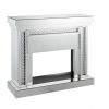 ACME Nyomi Mirrored Fireplace with Faux Crystals and Remote Control 9