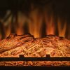 AKDY FP0095 27" Electric Fireplace Freestanding Brown Wooden Mantel Firebox Heater 3D Flame w/ Logs 10