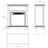 AKDY FP0095 27" Electric Fireplace Freestanding Brown Wooden Mantel Firebox Heater 3D Flame w/ Logs 18