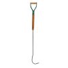 Abbott Bonfire Log and Ember Mover and Fireplace Poker Tool - Steel Hook with Wood Handle - Camping and Fire Pit Accessory - 46"L