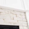 Addao Smart Convertible Fireplace w/ Faux Stone – White 13