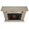 Adelaide Electric Fireplace in Dry Brush White by Real Flame 8