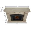 Adelaide Electric Fireplace in Dry Brush White by Real Flame 10