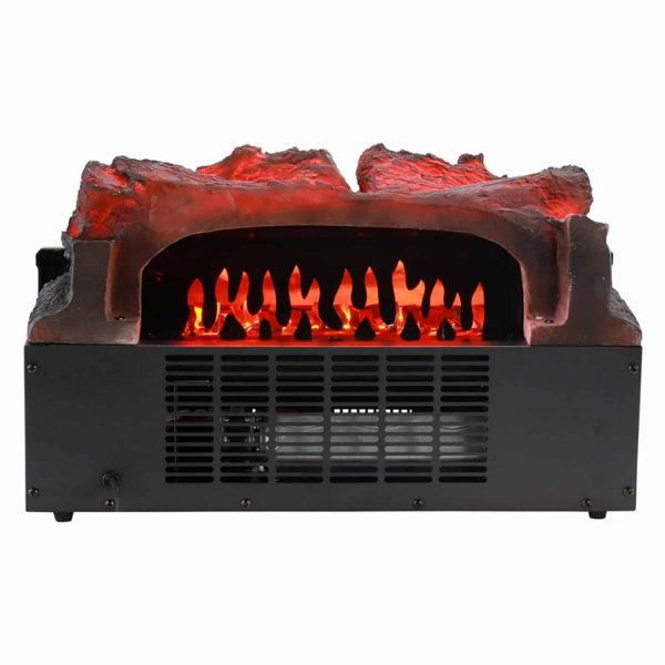Ainfox Electrical Log Set Fireplace Stove Heater,With Realistic Ember Bed Remote control Overheat protection 1500W Black 1