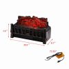 Ainfox Electrical Log Set Fireplace Stove Heater,With Realistic Ember Bed Remote control Overheat protection 1500W Black 16