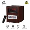 Ainfox Portable Electric Space Heater 1000W-1500W Infrared Zone Heating Systems with Thermostat Tip-Over and Overheat Protection Remote Control 12hr Timer & Filter (Brown) 14