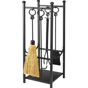 All-In-One Firewood Wood Rack with Fireplace Tool Set