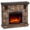Alpine Fireplace Mantel and Electric LED Fireplace - 45" Wide x 40" Tall 8