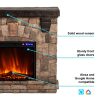 Alpine Fireplace Mantel and Electric LED Fireplace - 45" Wide x 40" Tall 9