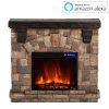 Alpine Fireplace Mantel and Electric LED Fireplace - 45" Wide x 40" Tall 11
