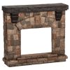 Alpine Fireplace Mantel and Electric LED Fireplace - 45" Wide x 40" Tall 14