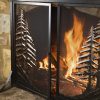 Alpine Large Heavy Duty Steel Fireplace Fire Screen with Doors 6