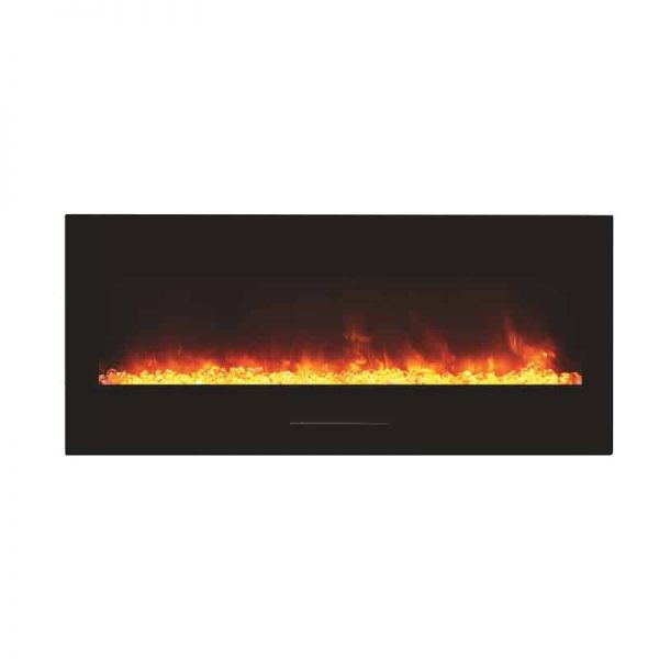 Amantii 50" fireplace with black glass surround 2